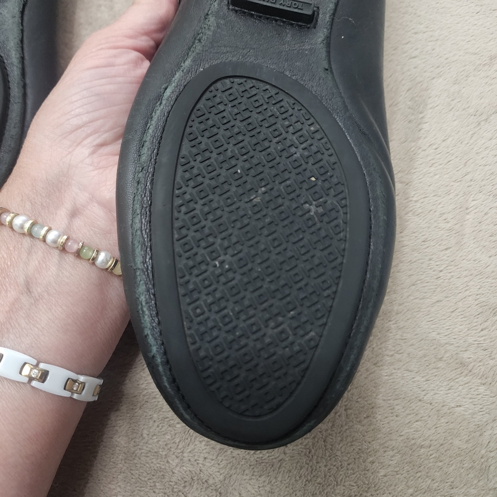 Tory Burch Black Leather Flats - Picture 6 of 9